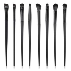 Eye Makeup Brushes Set 8 Pcs Eyeshadow Brush Brush Set For Hooded Or Smaller Eyes Professional Eye Brush Smudging Defining Eyeshadow And Eyeliner For Shadow Lip Angled Eyeliner Eyebrows