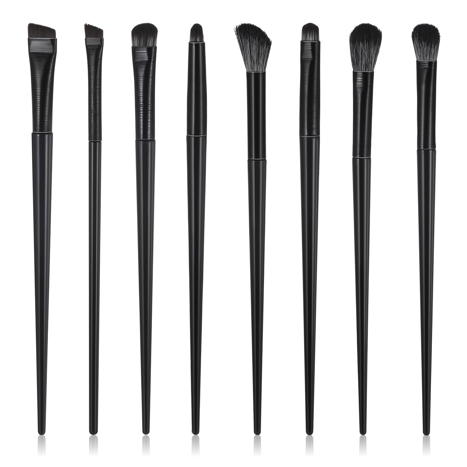 Eye Makeup Brushes Set 8 Pcs Eyeshadow Brush Brush Set For Hooded Or Smaller Eyes Professional Eye Brush Smudging Defining Eyeshadow And Eyeliner For Shadow Lip Angled Eyeliner Eyebrows