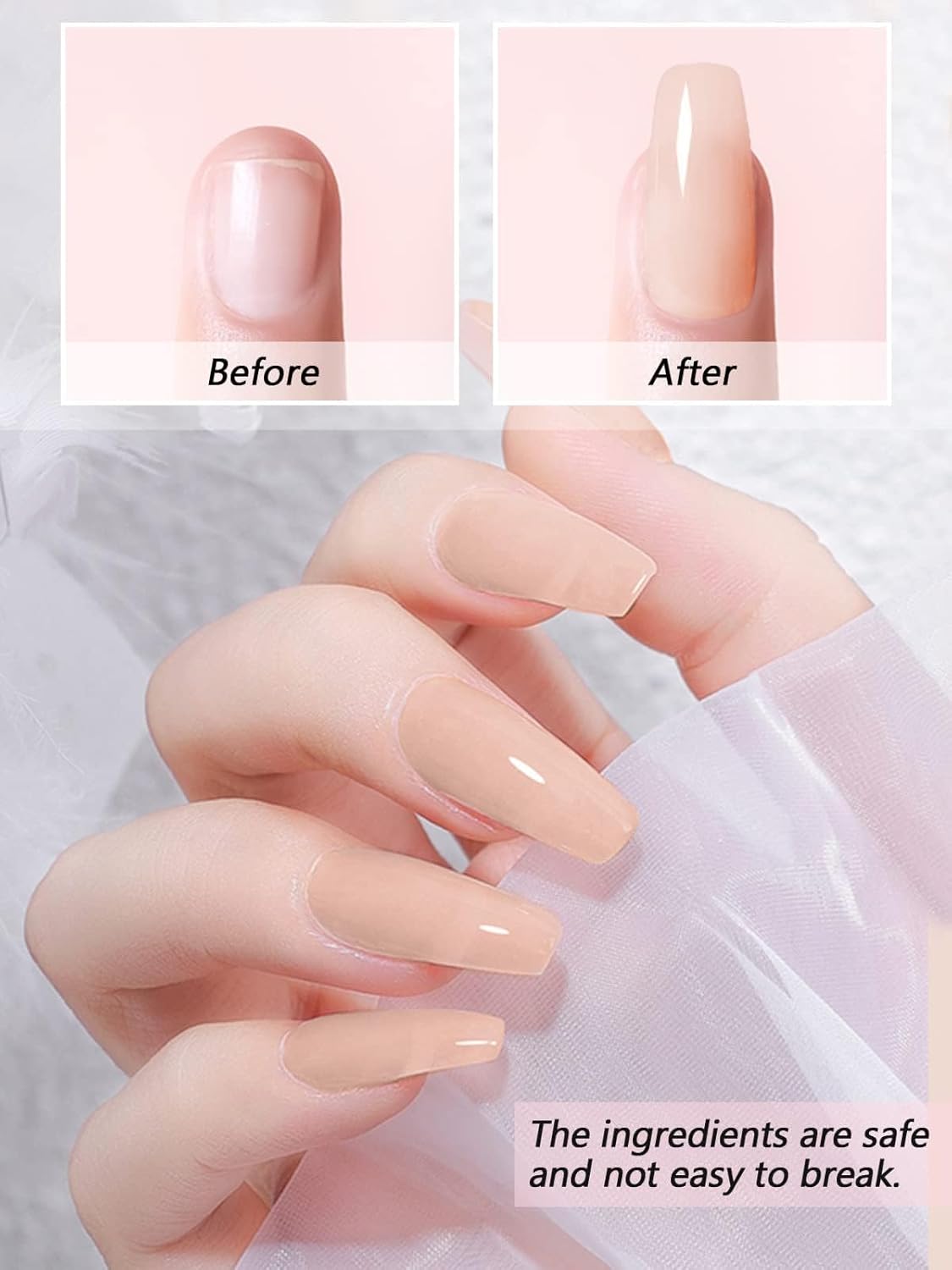 EBANKU Nude Acrylic Powder, 120g/4.23oz Acrylic Powder Large Capacity Professional Acrylic Nail Powder for Nail Acrylic Extension, Nail Carving, Long-Lasting, No Nail Lamp Needed - Image 6