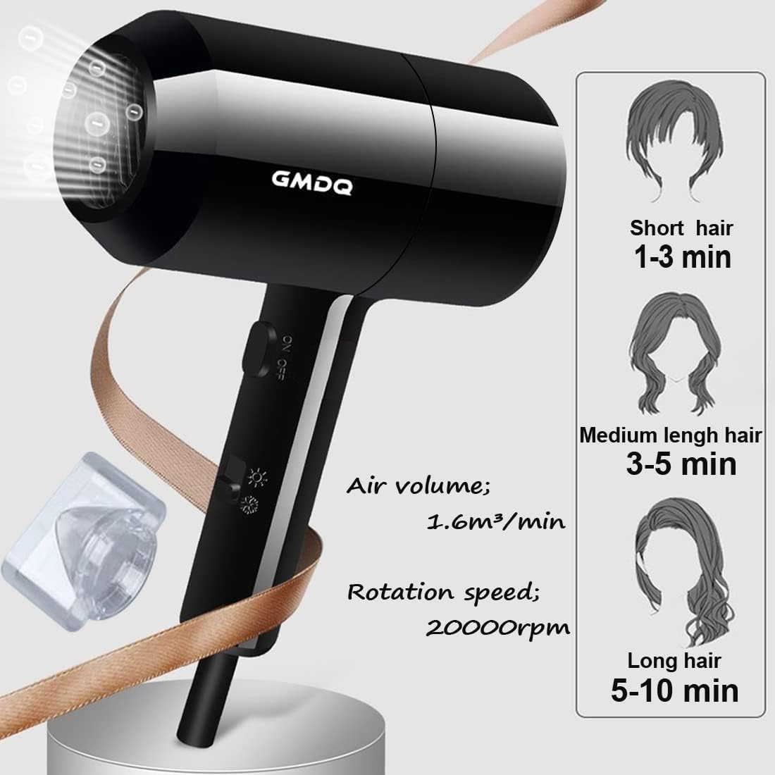 Hotel Wall Mounted Hair Dryer for Bathroom,Restroom Professional Blow Dryer,with Stand Rack,Specialised Motor for Salon,Fast Drying - Gifts【Massage air Cushion Comb, Screws+ Adhesive】 110V - Image 6