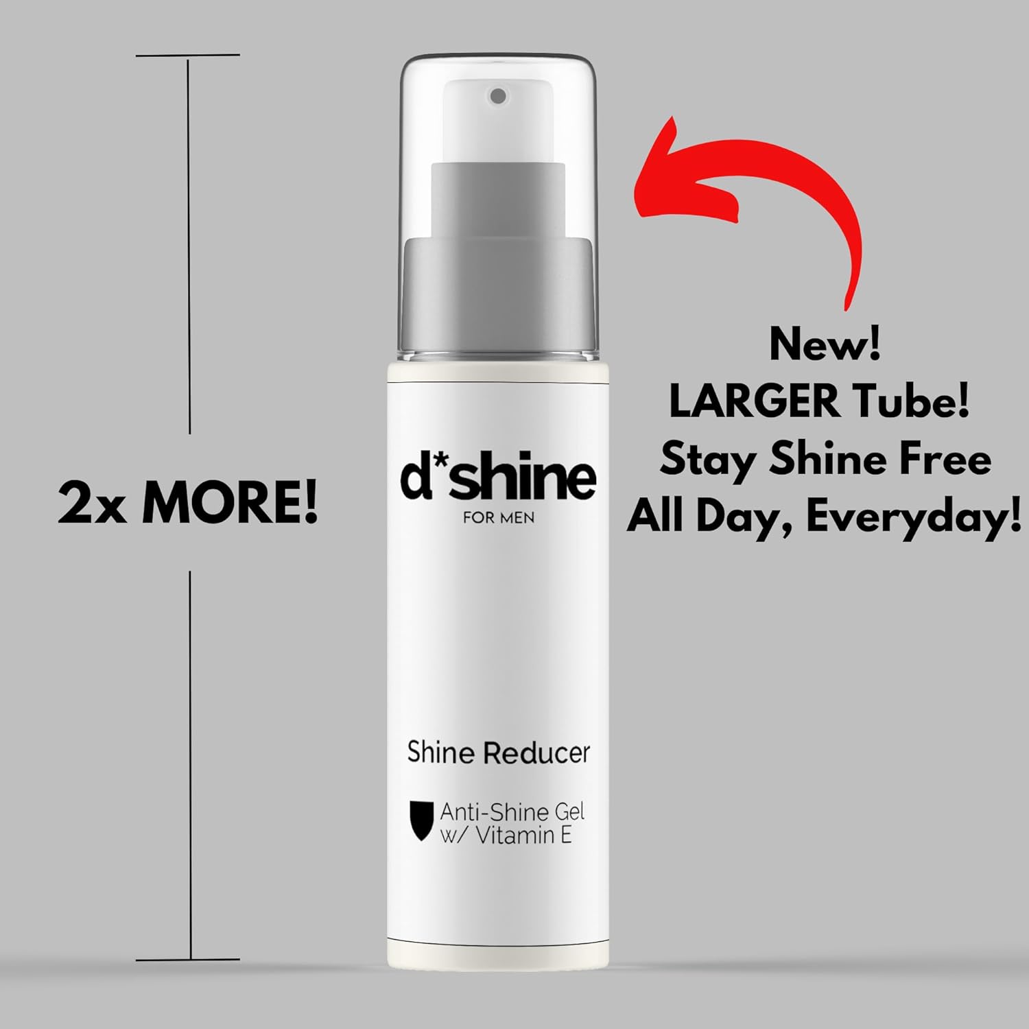 Face Shine Reducer For Men with Vitamin E - Anti Shine Mattifying Gel: Oil Control Mattifier - Absorbs Oil - Shine Free Face Oil Reducer - Matte Lotion - Image 4
