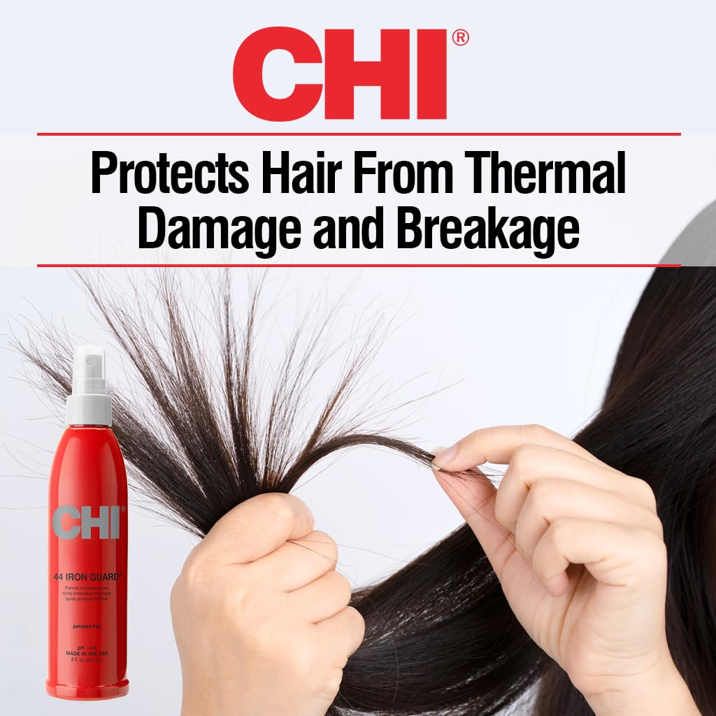 CHI 44 Iron Guard Thermal Protection Spray 8 Oz Nourishing Formula Frizz Control - Image 6