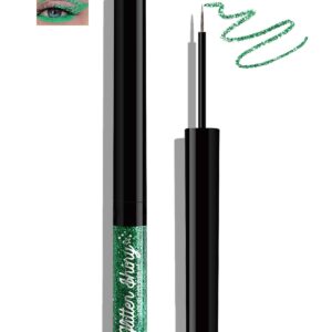 Liquid Glitter Eyeliner, Metallic Shimmer Liquid Eyeshadow, High Pigmented Green Colored Chameleon Diamond Eye Liner, Long Lasting Waterproof Smudge-proof Sparkly Shine Eye Makeup for Women-11