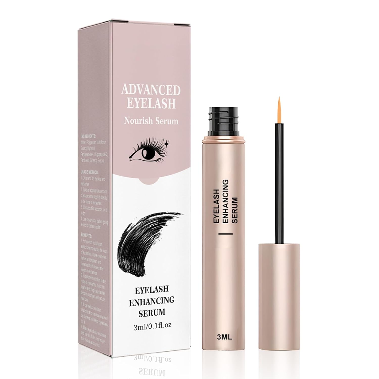 Aloria Eyelash Growth Serum, Eyelash Thickening and Volumising Serum, Natural Curling, Eye Lash Conditioner For Longer Lashes (1pc)