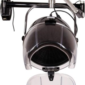 Samger Retractable 900W Wall Mounted Hair Hood Dryer Professional Hair Dryer with Flexible Swivel Arm Built-in 60min Timer Adjustable Temperature 70℃ Beauty Barber Spa Equipment Fits Concrete Wall