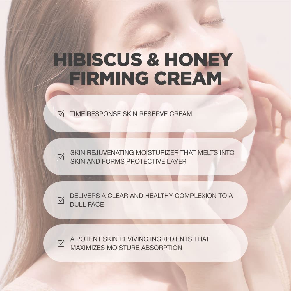 Firming Hibiscus and Honey Neck Cream 50ml Lightweight Formula for All Skin Types - Image 5