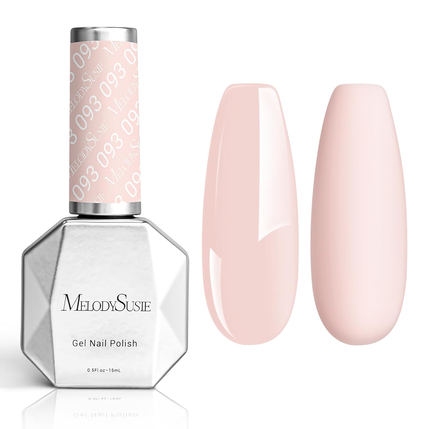 MelodySusie Thick Nude Pink Gel Nail Polish,0.5fl oz Soak Off UV LED Funny Bunny Gel Polish Pink Gel Polish Christmas Gift for Women Nail Art Manicure Salon DIY Nail Design Decoration at Home-093