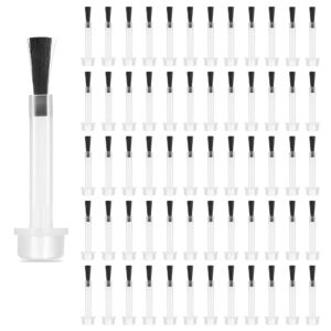 Replacement Nail Polish Brush Kit 60 Pieces Disposable Nail Brushes Replacement Nail Art Brush Set with Handle Dip Powder Liquid Replacement Brush Soft Bristles Nail Brushes for DIY Nail Art Salon