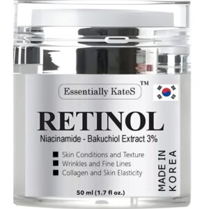 Retinol Moisturizer Cream 50 ml - Face, Eye, Forehead, Crow's Feet, Décolleté & Neck Cream - Fights Sagging Appearance, Puffiness, Wrinkles and Dark Circles - Hydrating & Lifting - Korean Skincare
