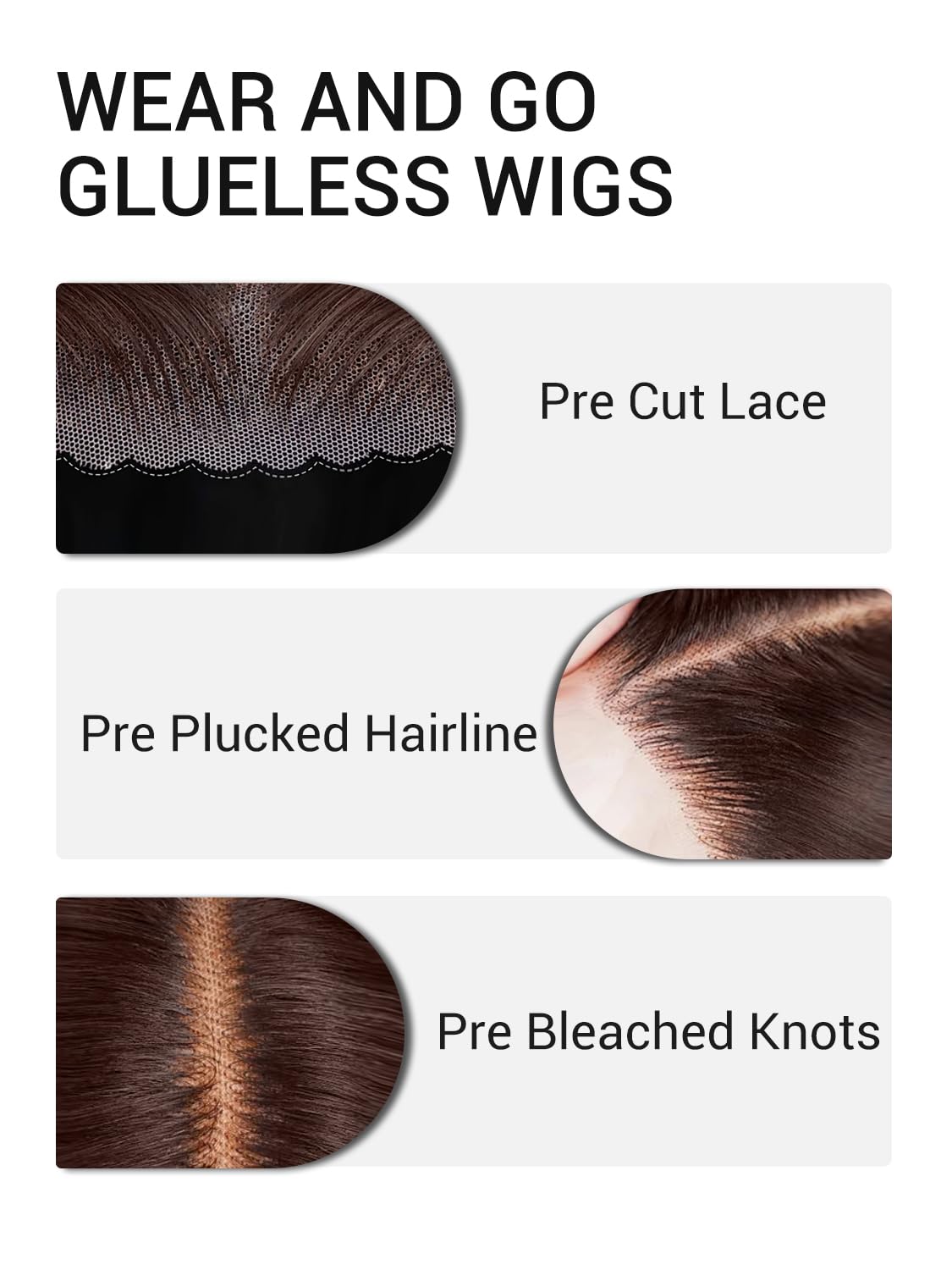 26 Inch Chocolate Brown Lace Front Wig Human Hair 220 Density 9x6 HD Lace Brown Wear and Go Glueless Wigs Pre Plucked Pre Cut Dark Brown Wig Human Hair Straight Glueless Wig for Women - Image 3