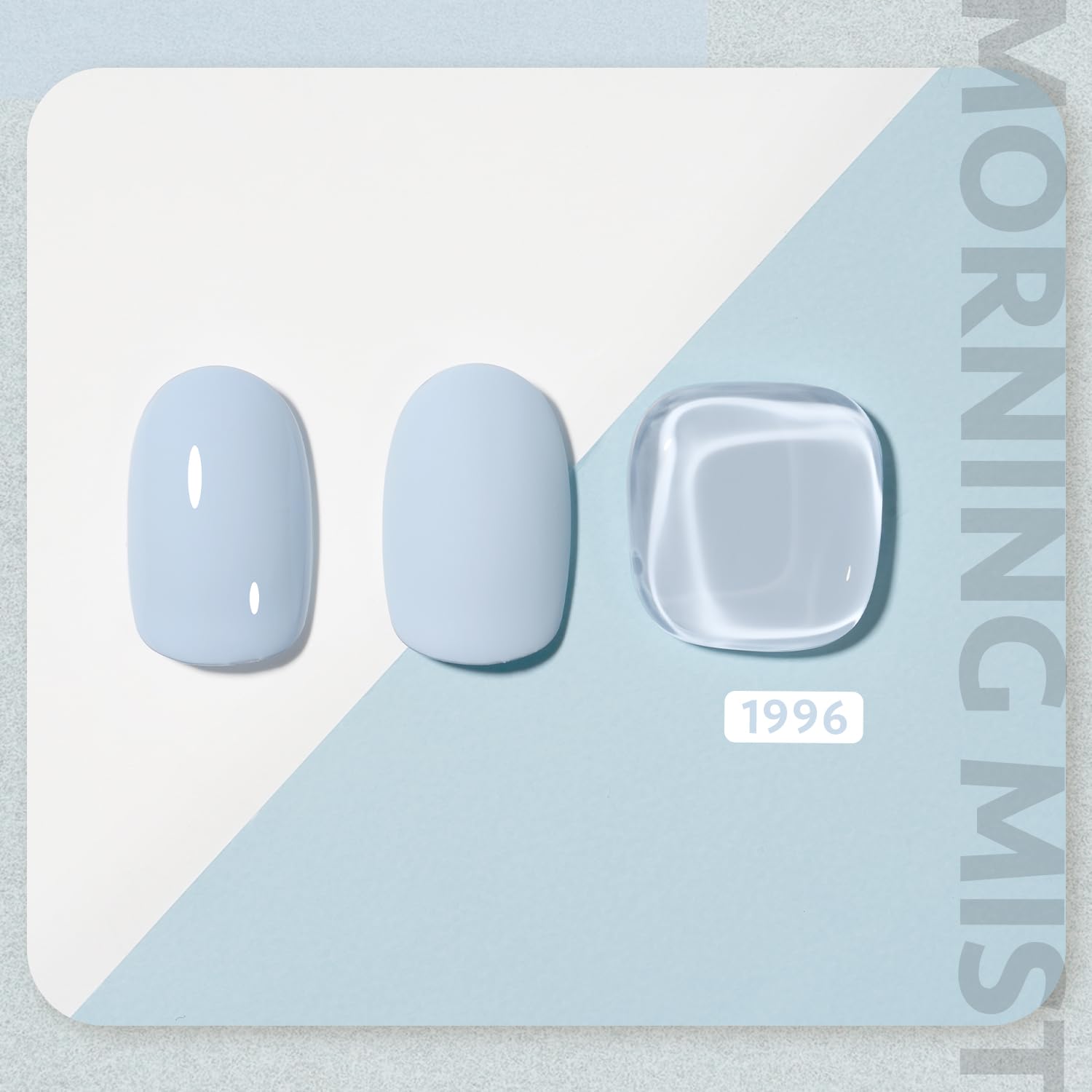 GAOY Pastel Blue Gel Nail Polish, 16ml Soak Off Gel Polish, UV Light Cure for Nail Art DIY Manicure at Home, 1996 Morning Mist - Image 2