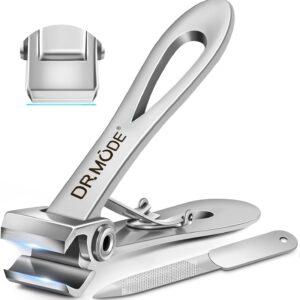 Straight Nail Clippers for Thick Nails, Heavy Duty Large Toenail Clippers for Seniors with 17mm Wide Jaw Opening, Ultra Sharp Stainless Steel Toe Nail Clippers Cutter for Men with File