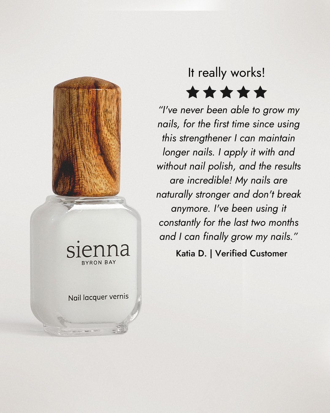 Natural Nail Strengthener Polish, Transparent Clear, Strengthening, Long-Lasting, Vegan & Cruelty-Free, 10ml – .34 fl oz. - Image 4