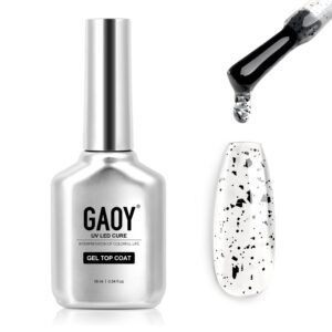 GAOY Eggshell Gel Top Coat, 16ml Eggshell Effect Gel Nail Polish No Wipe Clear Top Coat, Soak off UV LED Finish Gel for Nail Art