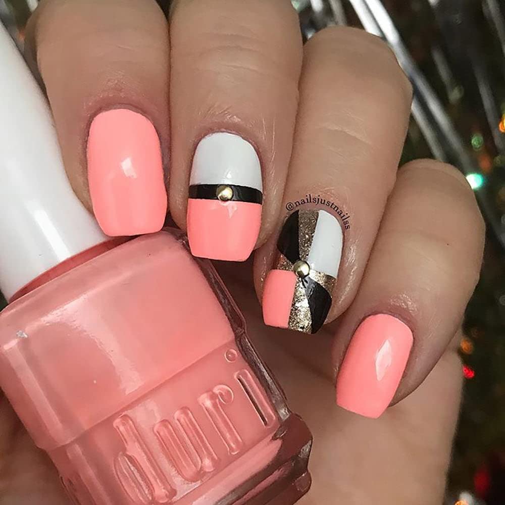duri Nail Polish, 599 Call Me Maybe, Pastel Coral Shade, Long Lasting - Image 4