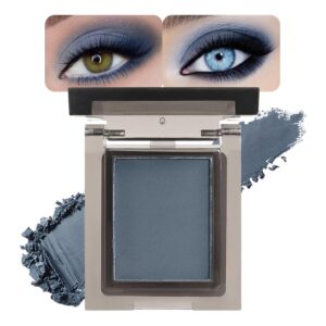 Single Nude Grey Matte Eyeshadow,Bright High Pigment Intense Monochrome Eye Shadow,Apply Makeup Easily,Matte Pressed Powder Single Eyeshadow,24 Hour Eye Makeup Longwear Waterproof,Blendable