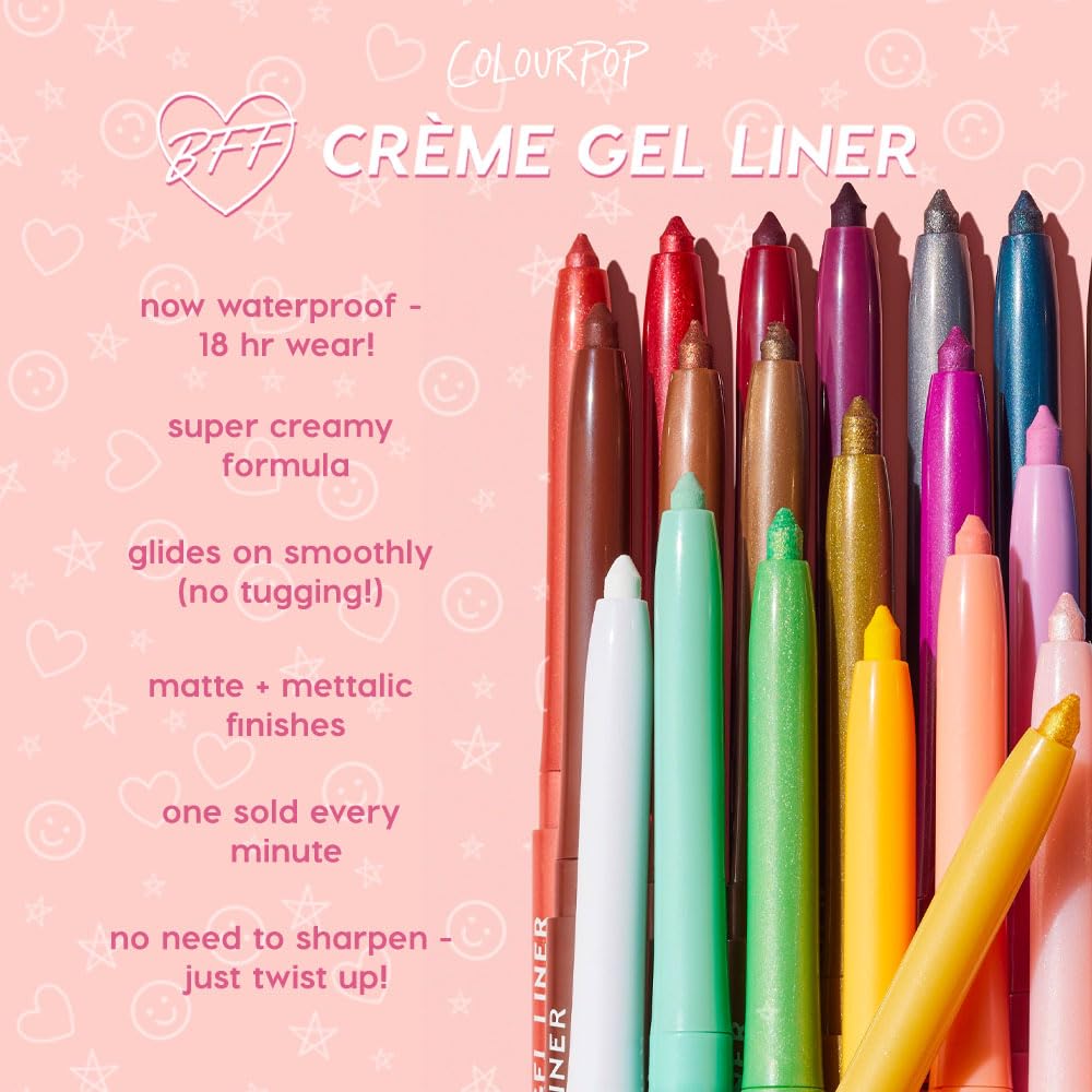 ColourPop x Sailor Moon Crème Gel Waterproof Eyeliner - 18HR Wear, Ultra-Pigmented Eyeliner Pencil with Matte & Metallic Finishes - Smudge-Proof, Vegan & Cruelty-Free - Azabu-Juban (0.01 oz) - Image 5