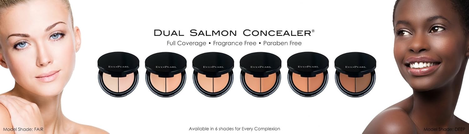 EVE PEARL Dual Salmon Concealer Full Coverage Under Eye Concealer Smooth Skin Treatment Brighten Makeup Hydrate Skincare (Light) - Image 6