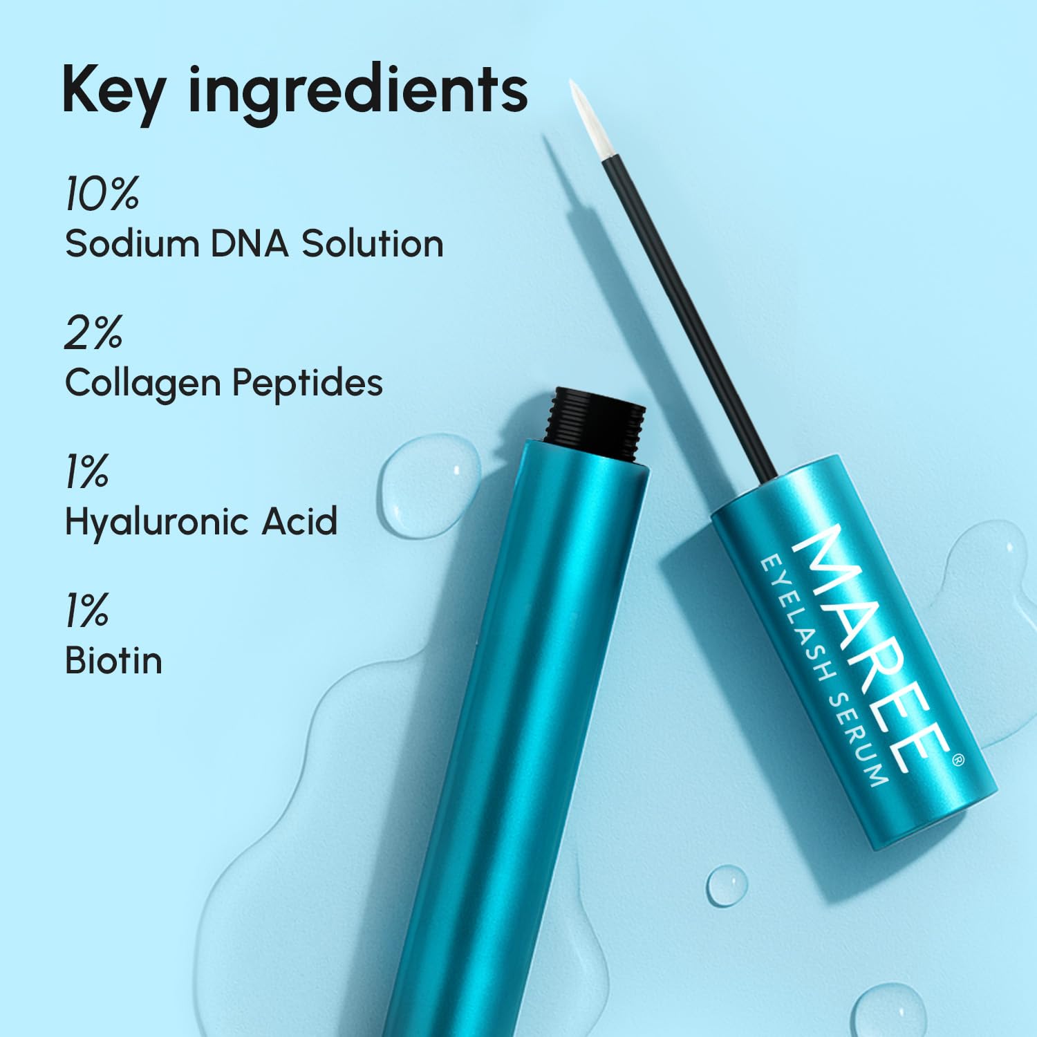 MAREE Eyelash Serum To Grow Lashes & Brows - Eye Lash Serum for Eyelash Growth Without Prostaglandin - Rapid Enhancing Lash Growth Eyebrow Boost Oil - Sérum De Pestañas Suero Para Pestañas Crecimiento - Image 3