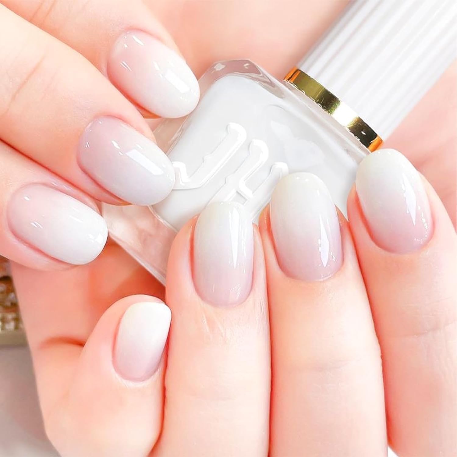 COSMOO Jelly White Nail Polish, 12ml Cream White Quick Dry Nail Lacquer for Nail Art Varnish, 0.41 fl oz - Image 9