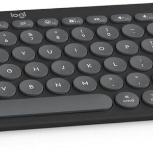 Logitech Pebble 2 Combo for Mac, Wireless Keyboard and Mouse, Slim, Quiet and Portable, Customizable, Bluetooth Mouse and Keyboard, Easy-Switch, for macOS, iPadOS - Tonal Graphite