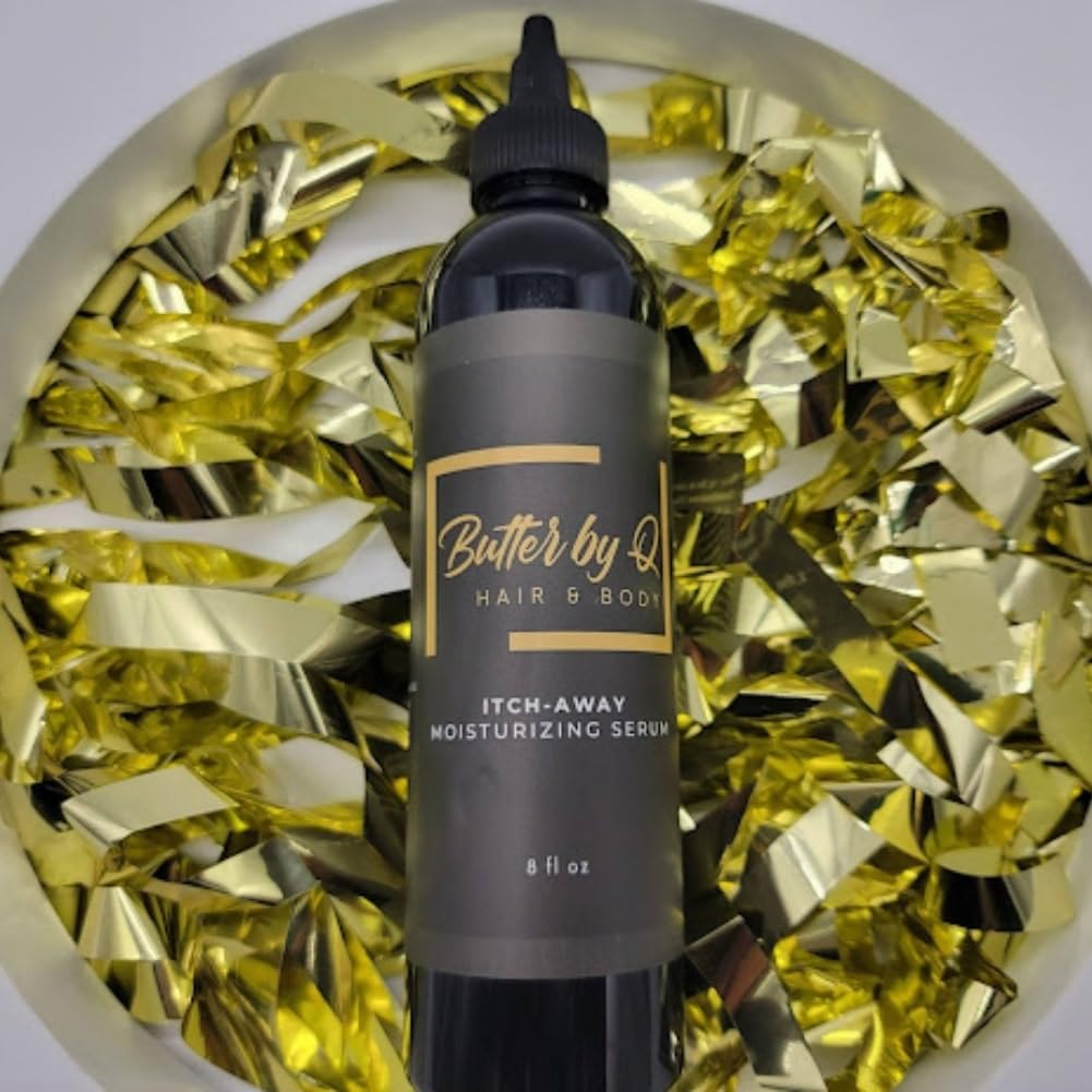 Butter By Q- Itch-Away Moisturizing Serum The Best All-Natural Remedy for an Itchy Scalp. Large 8-oz Bottle with Easy-Applicator Tip to Remedy Any Dry Super Itchy Scalp, Natural Hair Moisturizer - Image 4