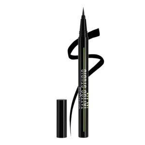 Maybelline Tattoo Studio Ink Pen Eyeliner, Waterproof & Smudge Resistant Liner, Up to 24 Hours Eye Makeup Wear, Jet Black, 1 Count