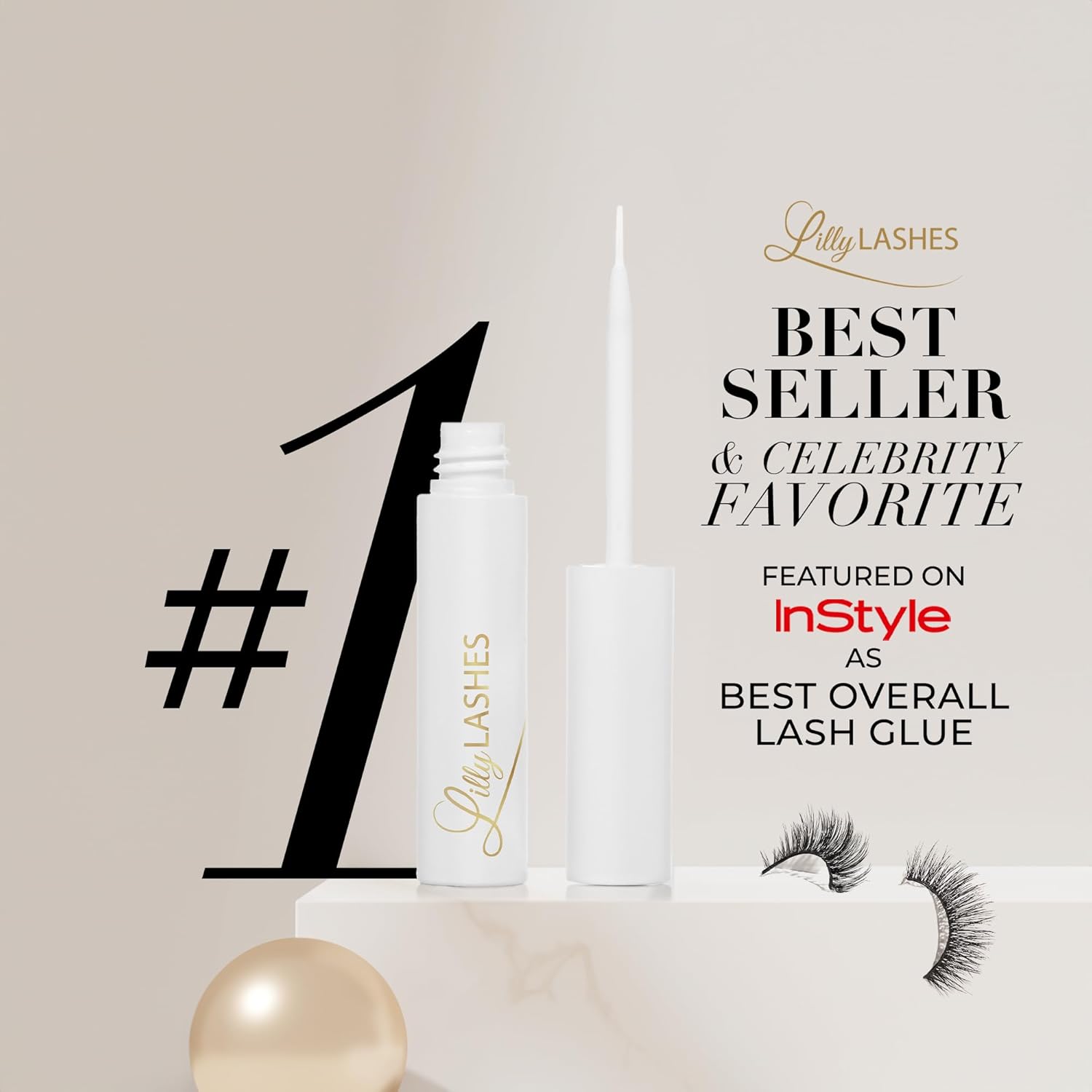 Lilly Lashes Clear Eyelash Glue, Brush On Lash Glue for False Eyelashes, Eyelash Extension Glue for Fake Eyelashes and Natural, Wispy Lashes, Clear Glue Lash Brush, Latex Free Lash Supplies - Image 5