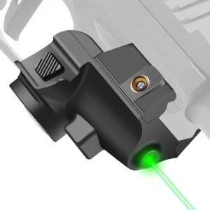 Picatinny Laser for Gun, Green Laser Sights for Pistols, Tactical Laser Beam for Glock, Sig, Taurus, Beretta, S&W, and Canik, with 20mm Rail or Weaver Accessories