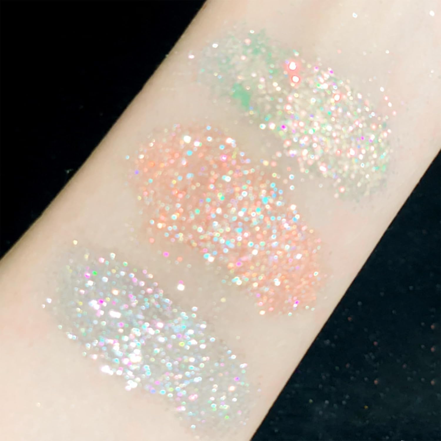 White Glitter Eyeshadow Loose Powder, Face & Body Glitter, 0.8 Ounce - Image 5