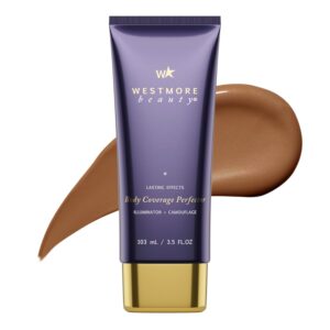 Westmore Beauty Body Coverage Perfector – Waterproof Leg & Body Makeup - Tattoo Cover Up Makeup - 3.5 Oz (Bronze Radiance)