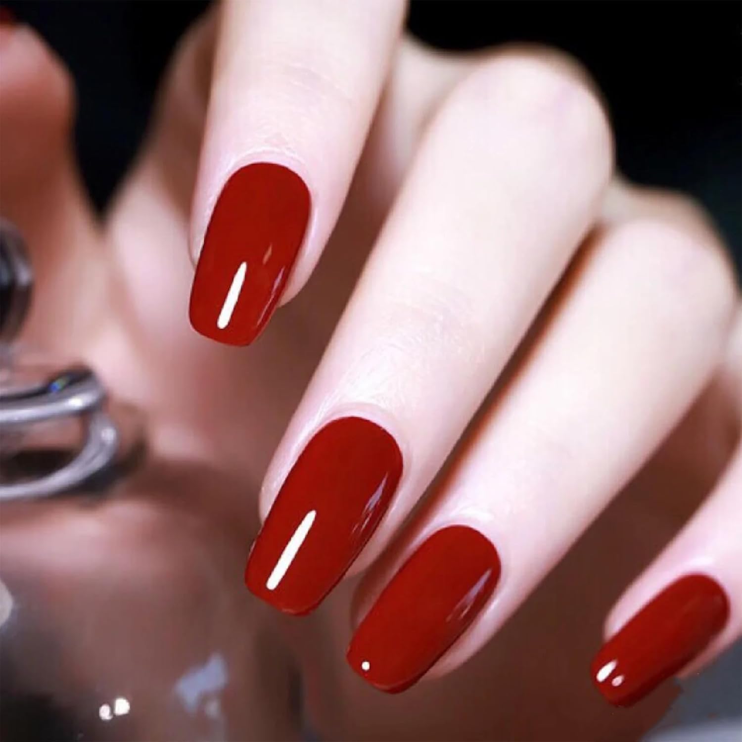 COSMOO 13ml Red Quick Dry Nail Polish, Red Vegan Chip-Resistant Long-Lasting Nail Lacquer for Nail Art Varnish, 0.43 fl oz - Image 8