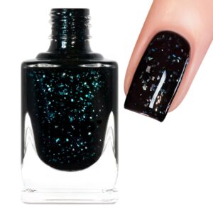 ILNP Until Midnight - Black-Based Iridescent Flakie Shimmer Nail Polish