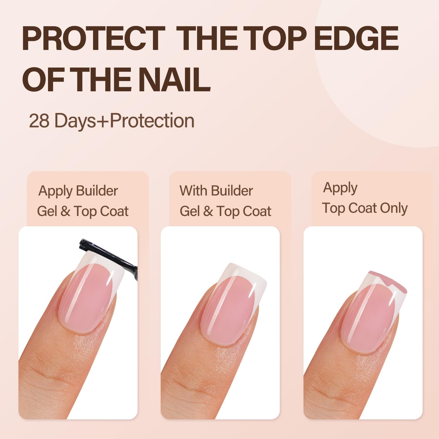 Vansiho 150pcs Short Square French Tip Soft Gel Press On Nails, 15 Sizes for DIY - Image 5
