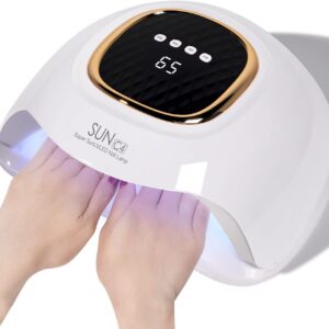 UV Nail Lamp - Fast Drying, Powerful & Efficient LED Nail Lamp with 4 Timing Settings & Infrared Automatic Sensor Professional UV Light for Home Salon Nail Art Tools