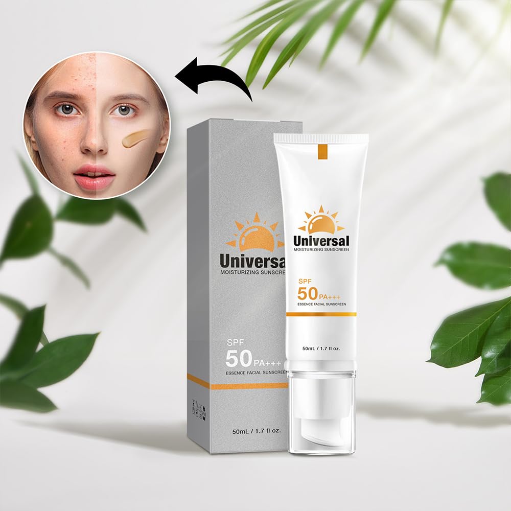 Tinted Sunscreen For Face SPF 50, Universal Protector Solar 50 Moisturizer, Hydrating Sun Essence Face Sunscreen, UV Defense, Travel Size, 1.7 Fl.OZ - Image 9