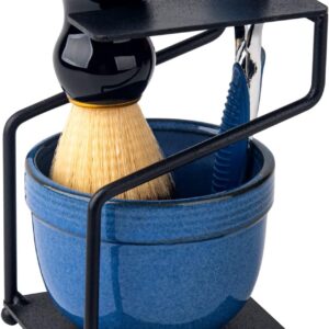Shaving Brush And Bowl Straight Razor Shaving Kit Shaving Bowl And Brush Set Shaving Brush Kit Shaving Cream Bowl Shaving Mug And Brush Set For Men Contain Cup,Brush,Razor Stand,Soap