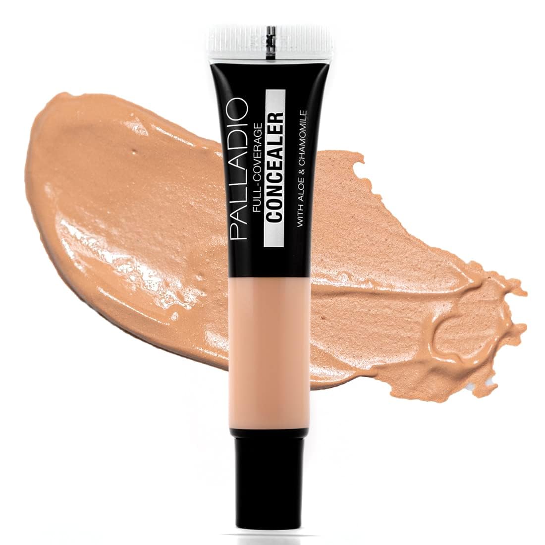 Palladio Full Coverage Concealer, Under Eyes Disguise, Creamy Face and Eye Concealer, Evens Skin Tone, Conceals Blemishes, Dark Circles and Fine Lines, Use with Concealer Brush, Chai Tea