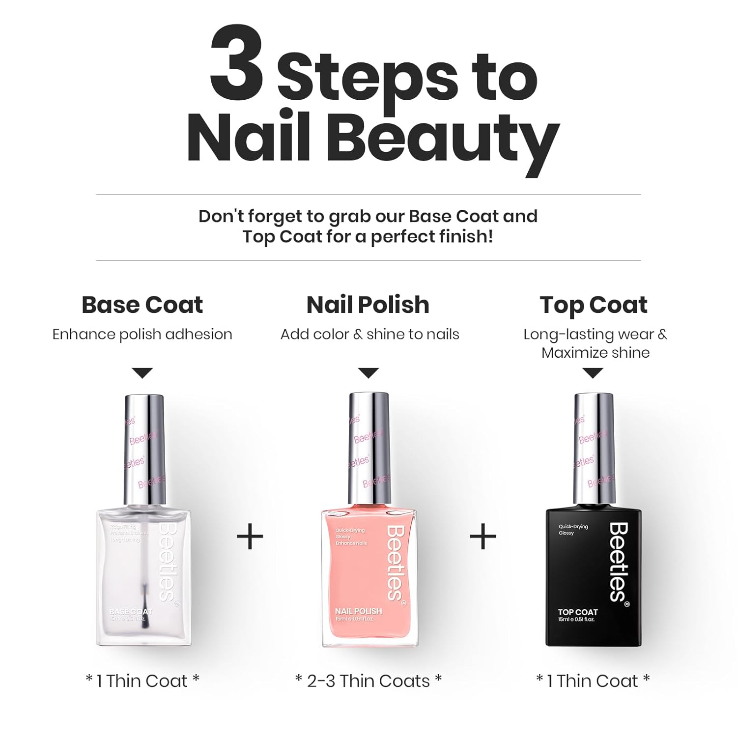 Beetles Pastel Nail Polish Set -6 Colors Pink Blue Yellow Nude Pink Purple Nail Polish Set Quick Dry Finger DIY Air Dry Nail Art Salon Home Pastel Reverie Gift for Women - Image 7