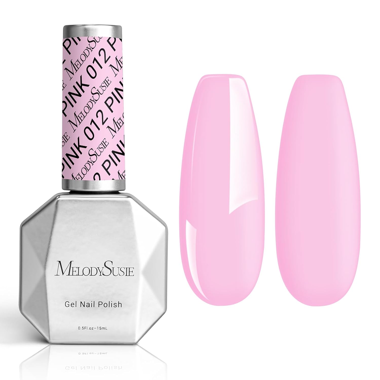 MelodySusie Thick Macaron Pink Gel Nail Polish,0.5 Fl Oz Nails Soak Off UV LED Funny Bunny Creamy Pink Gel Polish Gift for Women Nail Art Manicure Salon DIY Nail Design-012