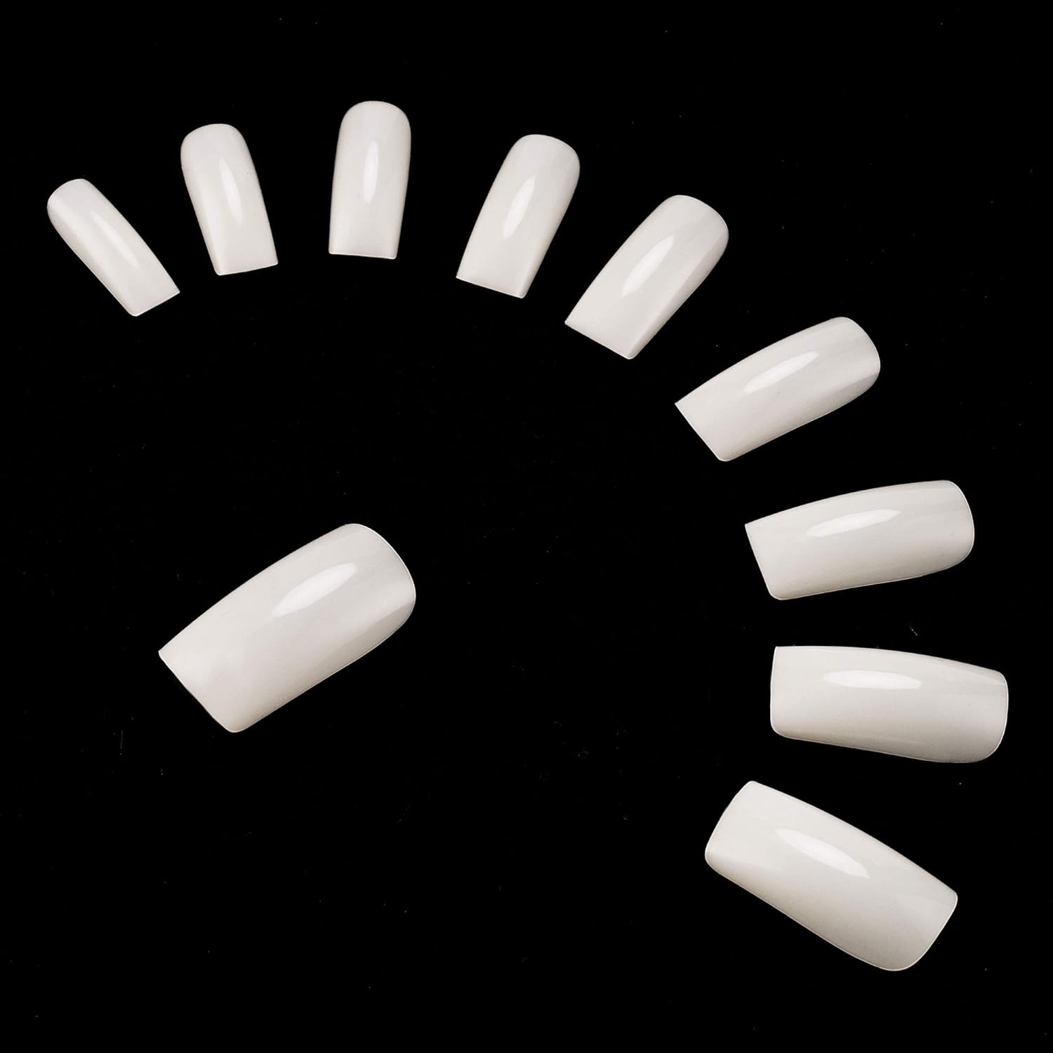 Full Cover Acrylic False Nail Tips, 500PCS Fake Nail Shape Artificial False Nails Tips 10 Sizes with Case for Nail Art Salons and Home DIY (Natural) - Image 6