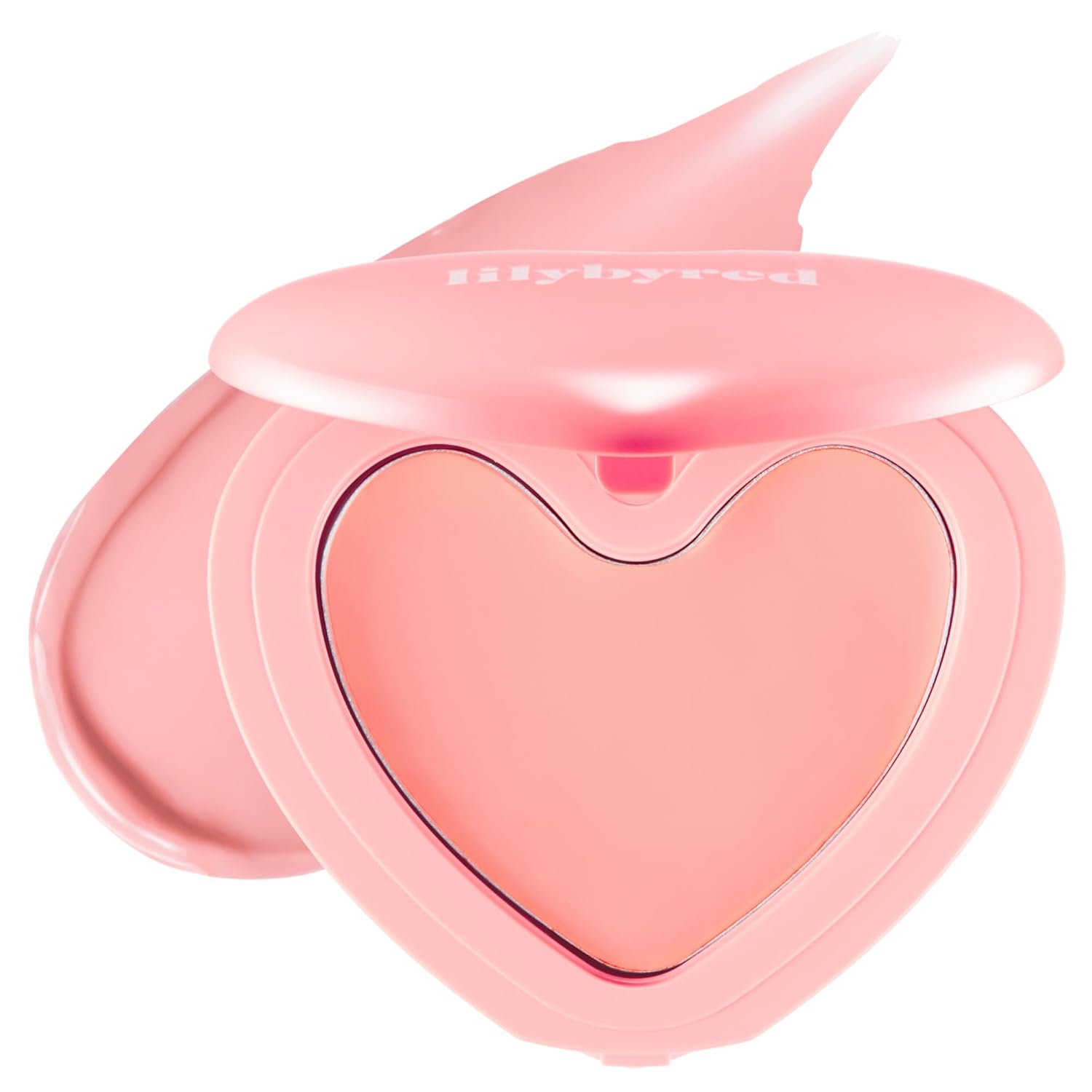 lilybyred Luv Beam Cheek Balm | Heart-Shaped Korean Cream Blush, Semi-Matte Finish, Long-Lasting, Blendable & Buildable, Soft Creamy Texture, Lightweight, Natural Flush (06 Fliuffy Peach)