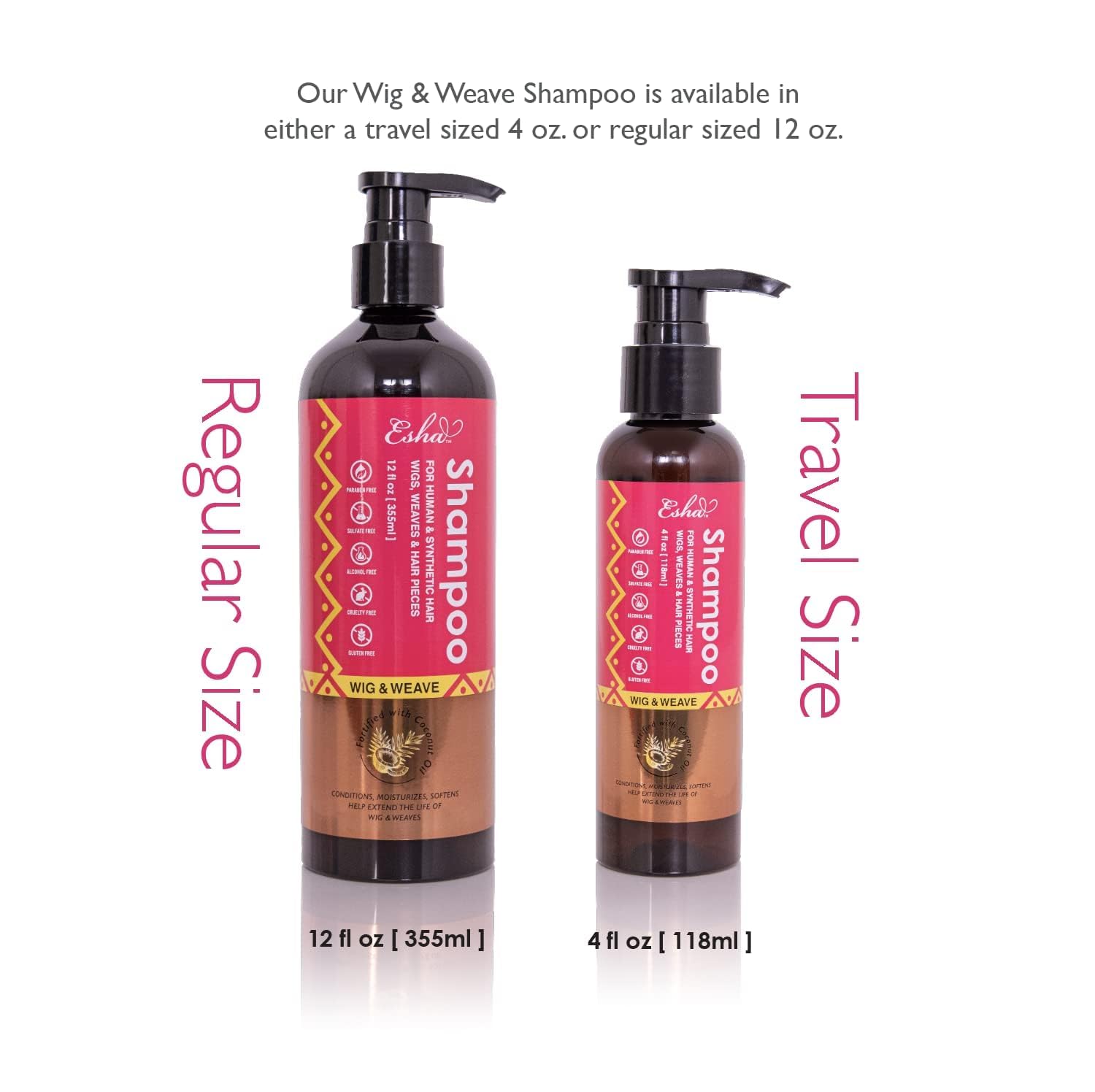 Esha Wig & Weave Revitalizing Shampoo 12 Oz for Human Synthetic Hair - Image 2