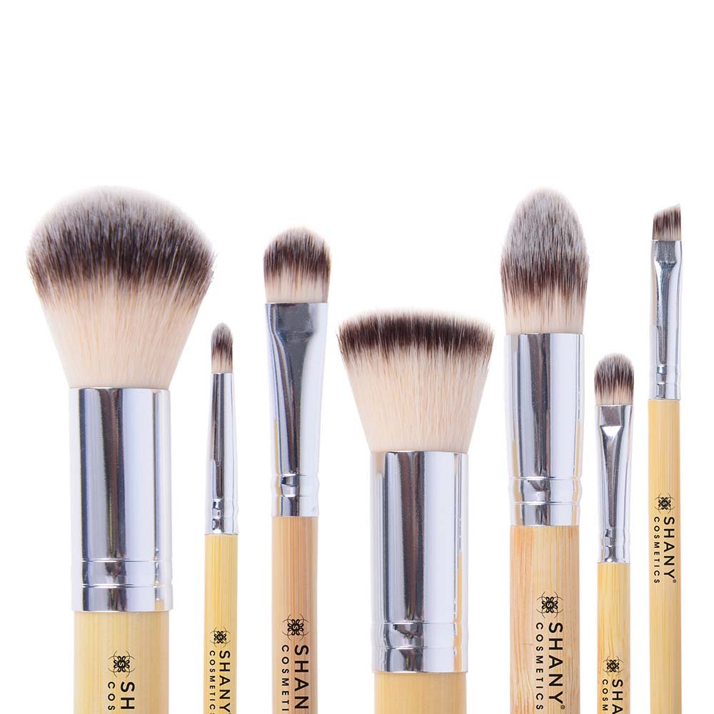SHANY Makeup Brushes - I love Bamboo - 7pc Petite Pro Bamboo Make up brush set with cosmetics brush Carrying Case - Image 8