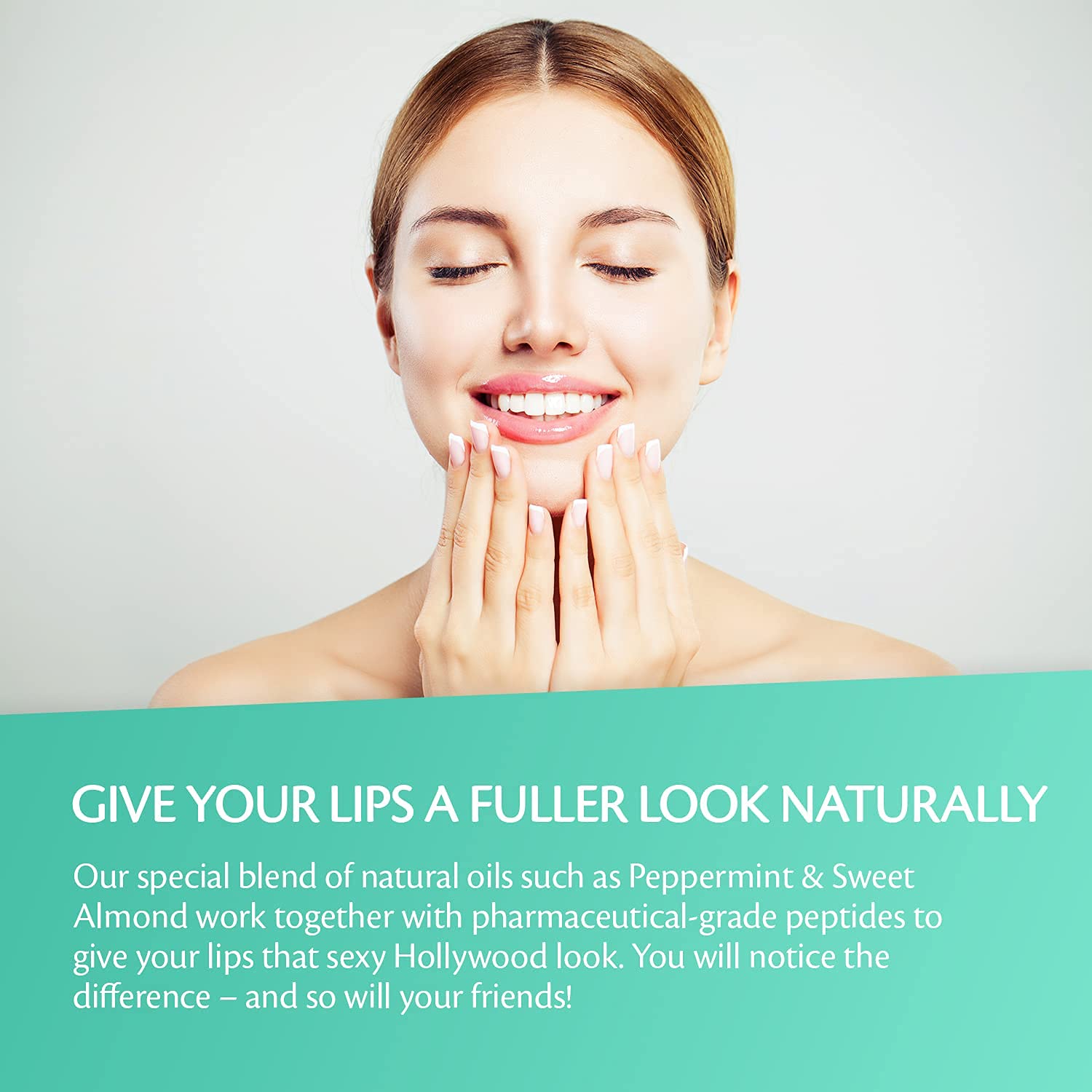 Collagen Lip Plumper Clinically Proven Lip Enhancer for Fuller Softer Lips Increased Elasticity Reduce Fine Lines Hydrating Plump Gloss Lipstick Primer 4 ml (Teal) by M3 Naturals - Image 5