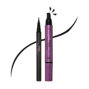 Kaja Winged Eyeliner Set - Wink Stamp Original | with Avocado Extract, Double-ended Wing, Smudge-Proof, Waterproof, Eye Irritation Tested, Long Lasting Pencil, Colorstay, Matte Finish, Cat Eye Look