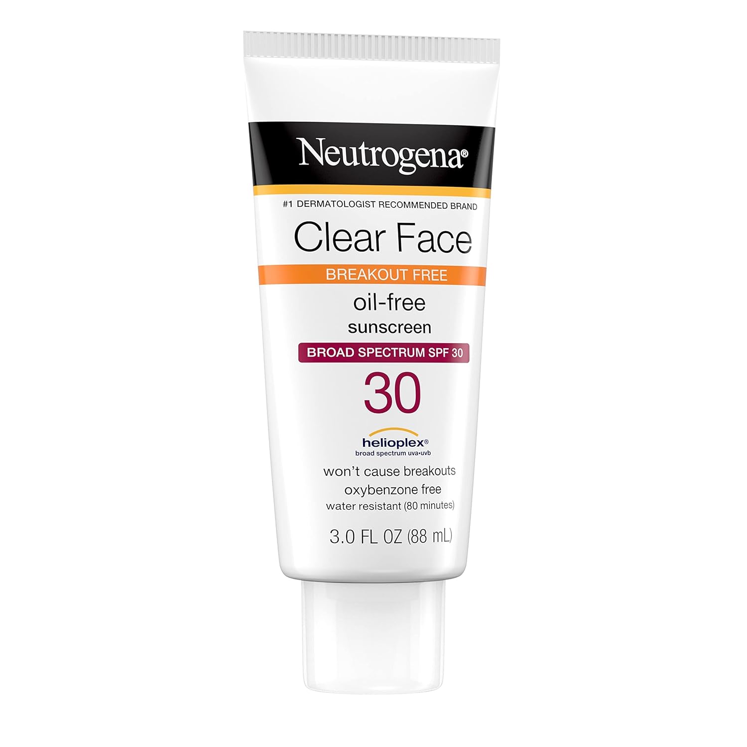 Neutrogena Clear Face Sunscreen Lotion for Acne-Prone Skin, Broad Spectrum SPF 30 Facial Sunscreen for Oily Skin, Fragrance- & Oxybenzone-Free Water Resistant, 3 fl. oz - Image 14