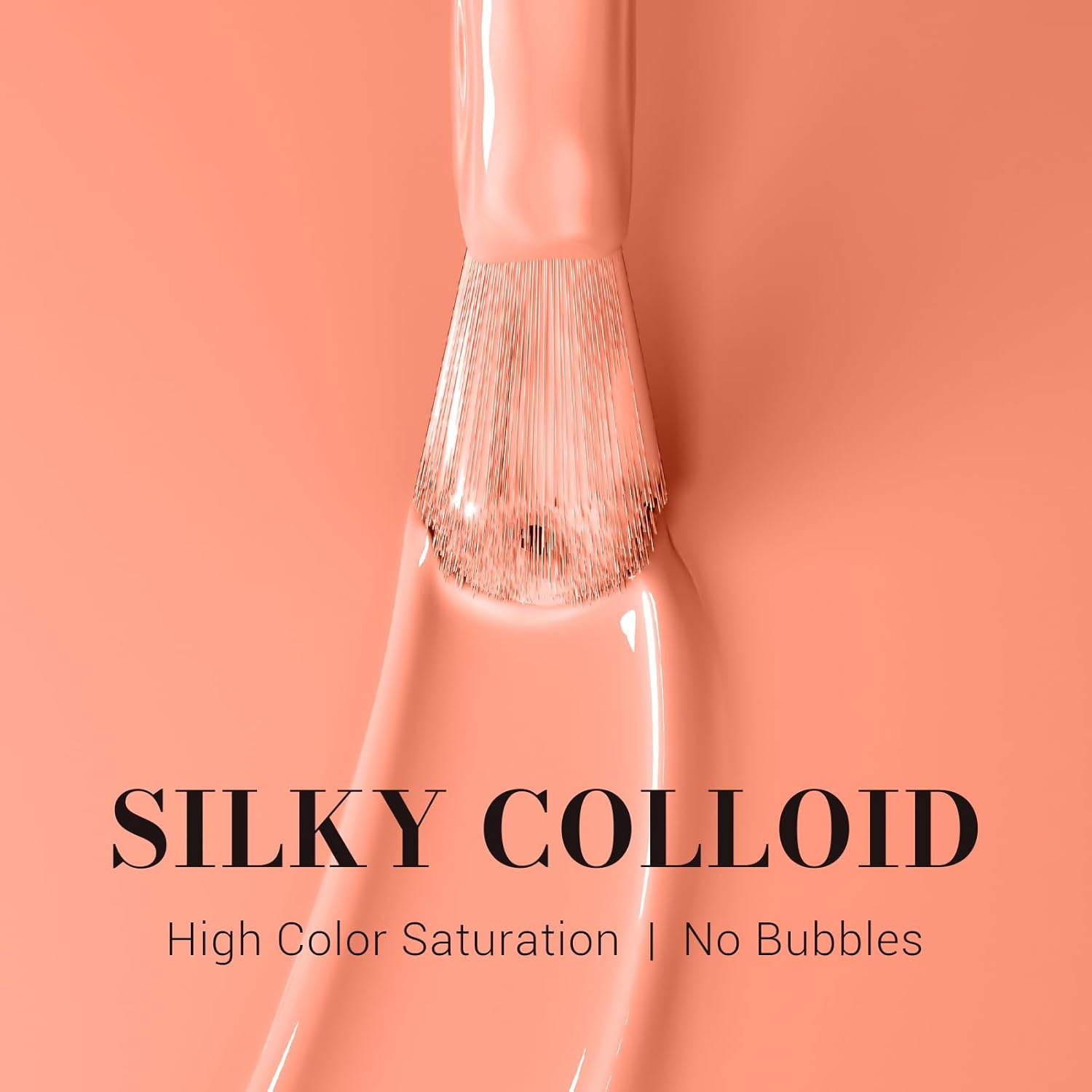 MelodySusie Orange Gel Nail Polish, Coral Orange 0.5 fl oz Soak Off UV LED Creamy Orange Gel Polish Christmas Gift for Women Nail Art Manicure Salon DIY Nail Design Decoration at Home-1661 - Image 2