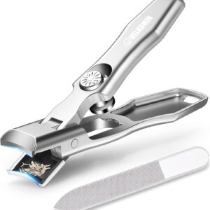 LUX German Toenail Clippers for Seniors Thick Nails, Ultra-Sharp and Durable Fingernail Clippers Cutters Trimmers with Safety Lock for Men Women Seniors, 18-Month Replacement Warranty!