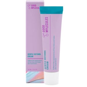 Good Molecules Gentle Retinol Cream - Retinol Night Cream for Collagen Production, Skin Tightening Recipe with Bakuchiol, Anti-Aging Skin Care For Face
